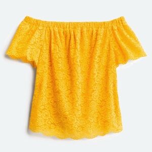 Alloy Off-Shoulder Ruffled Lace Blouse XS